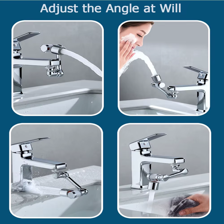 Kitchen Faucet Extender with Filter 2 Modes Metal Universal Swivel Bubbler Nozzle Sprayer 1080° Rotate Filtered Faucet Extension